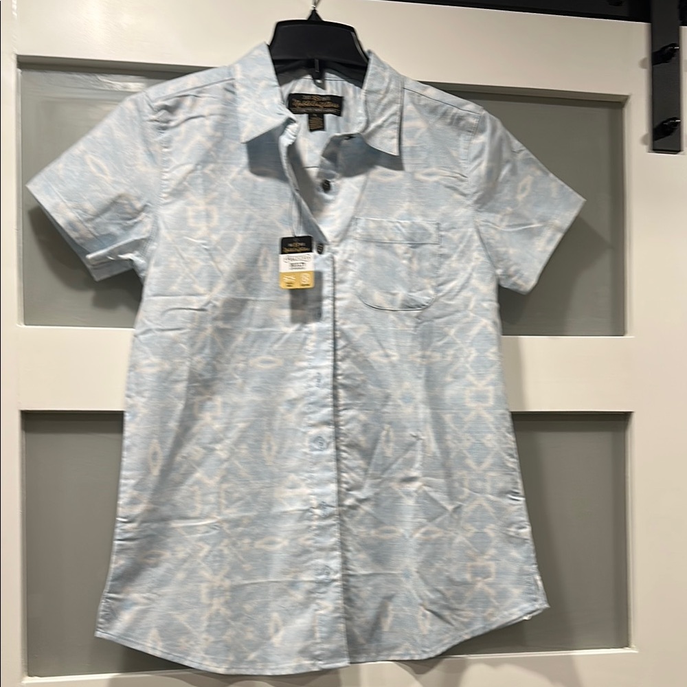 Noble Outfitters Cubavera Blue Casual Button Down Shirt